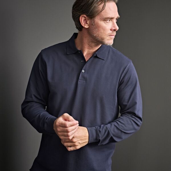 Men's Luxury Long Sleeve Stretch Polo Thumbnail